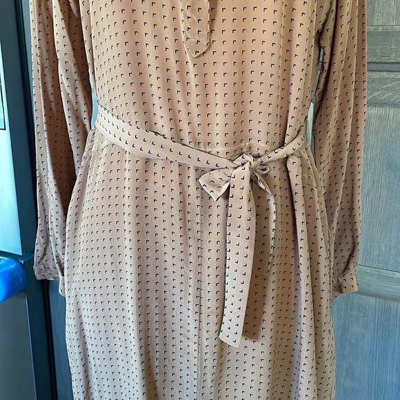 1980s VINTAGE Jack Mulqueen Printed Silk Dress ( A-1) - Picture 9 of 17